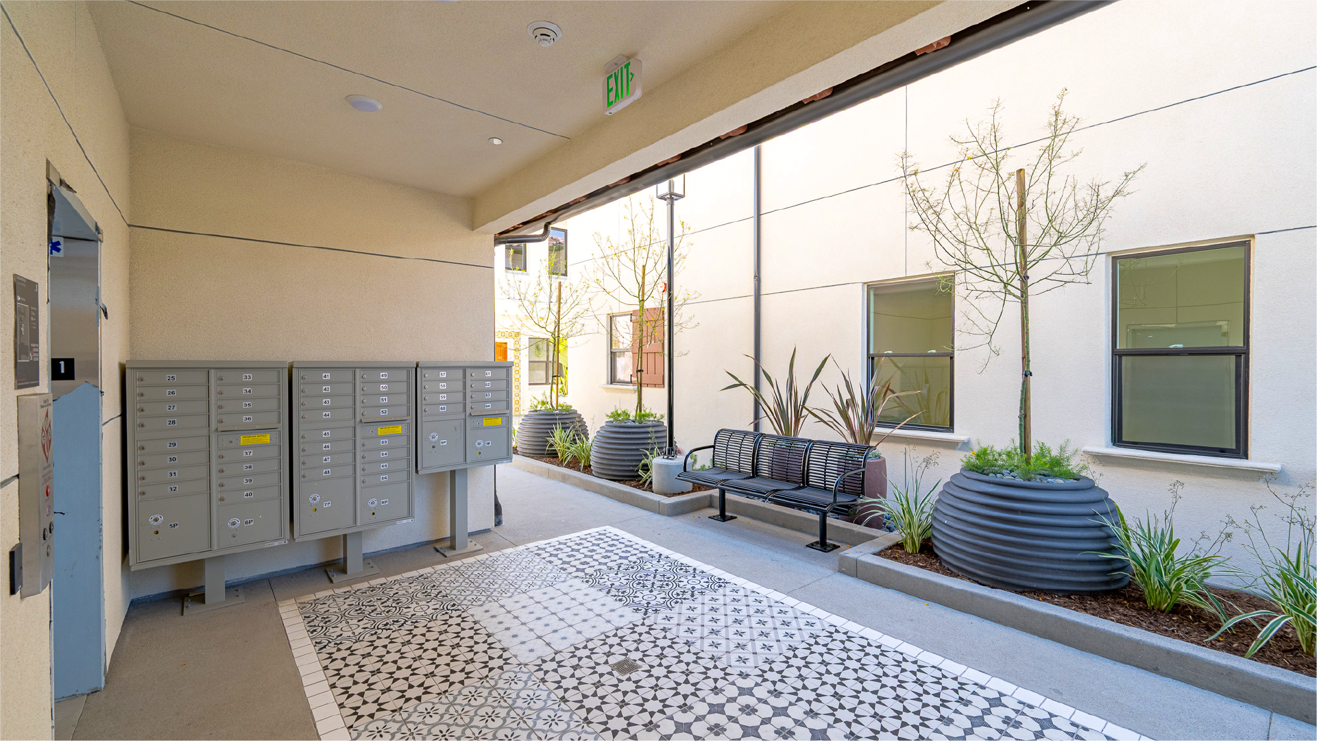 Modern Apartment Building Entrance